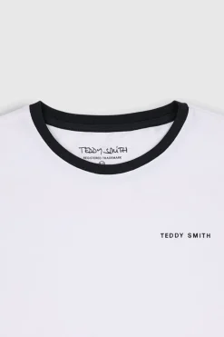 Teddy Smith T-shirt THE-TEE 2 R MC JR BLANC Outlet