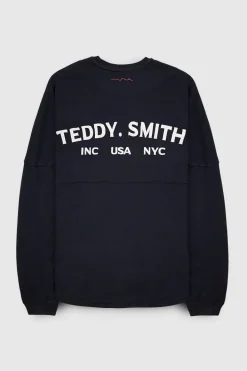 Teddy Smith T-shirt T-HILL ML TOTAL NAVY Cheap