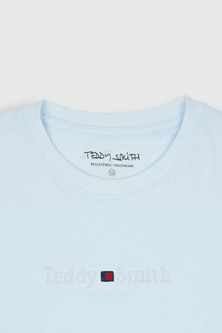 Teddy Smith T-shirt T-JIM MC JR BLEU CLAIR BLEUCLAIR Hot