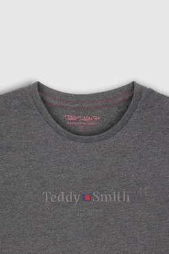 Teddy Smith T-shirt T-JIM MC MELANGE BLACK MELANGEBLACK Hot