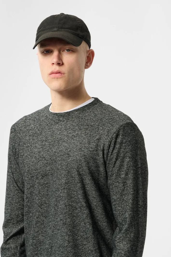 Teddy Smith T-shirt T-KAYLEN ML MELANGE BLACK Online