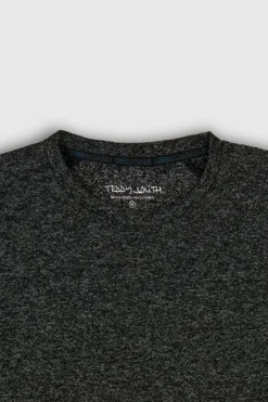 Teddy Smith T-shirt T-KAYLEN ML MELANGE BLACK Online