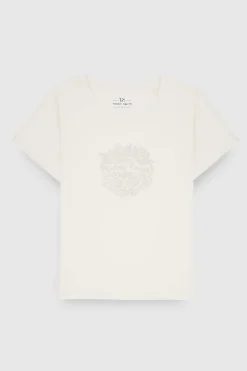 Teddy Smith T-shirt T-LOUNA MC MIDDLE WHITE MIDDLEWHITE Best Sale