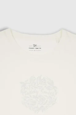 Teddy Smith T-shirt T-LOUNA MC MIDDLE WHITE MIDDLEWHITE Best Sale