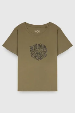Teddy Smith T-shirt T-LOUNA MC TURBULENCE KAKI TURBULENCEKAKI Online