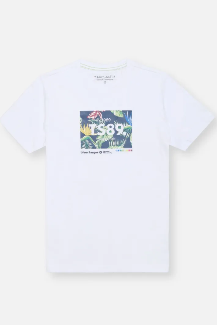 Teddy Smith T-shirt T-LUDO MC JR BLANC Best