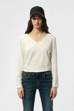 Teddy Smith T-shirt T-MIANA ML MIDDLE WHITE MIDDLEWHITE Discount