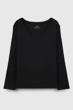 Teddy Smith T-shirt T-MIANA ML NOIR Flash Sale