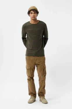 Teddy Smith T-shirt T-MILLER ML RAVEN KAKI RAVENKAKI Store