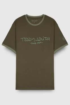 Teddy Smith T-shirt T-ORIGINAL MC RAVEN KAKI RAVENKAKI New