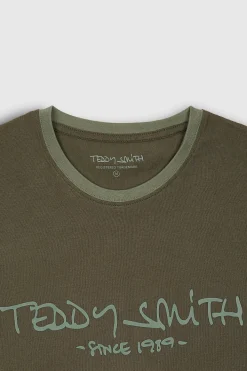 Teddy Smith T-shirt T-ORIGINAL MC RAVEN KAKI RAVENKAKI New