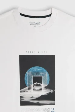 Teddy Smith T-shirt T-SOULAR MC BLANC Hot