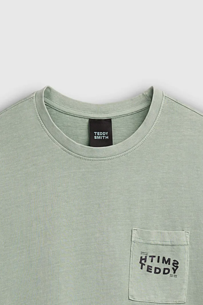Teddy Smith T-shirt T-SQUAD MC ICEBERG GREEN ICEBERGGREEN Flash Sale