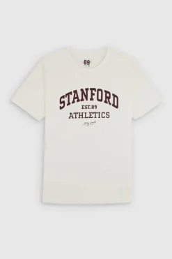 Teddy Smith T-shirt T-STANFORD MC MIDDLE WHITE Cheap