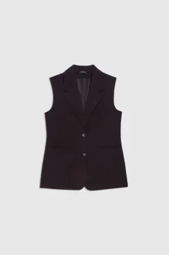 Teddy Smith Veste sans manches oversize CREAM BISTRETCH NOIR Best Sale